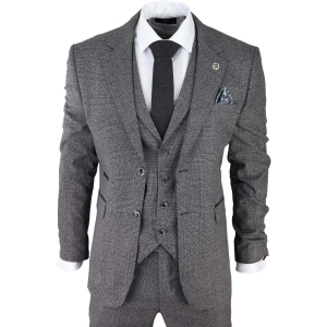 Men’s Grey Glen Check 3 Piece Suit