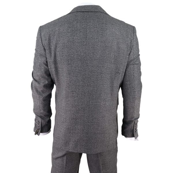 Men's Grey Glen Check 3 Piece Suit