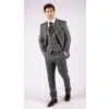 Men's Grey Glen Check 3 Piece Suit