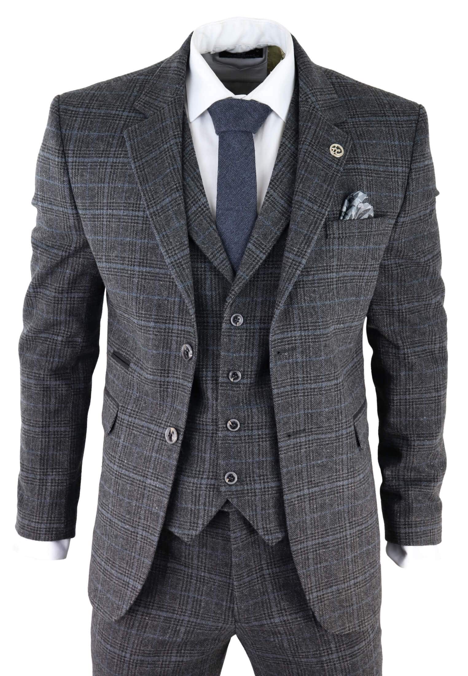 Ross Grey Check Three Piece Suit | Suits Distributors Cork
