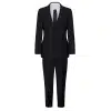 Boys Black 5 Piece Suit Blazer Waistcoat Shirt Tie Trousers Wedding Funeral
