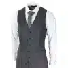 Mens Dark Grey Charcoal 3 Piece Suit Classic Stitch Wedding Summer Prom Classic