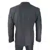 Mens Dark Grey Charcoal 3 Piece Suit Classic Stitch Wedding Summer Prom Classic