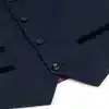 Boys Navy Blue 3 Piece Tweed Birdseye Suit Smart Formal Wedding Classic 1920s