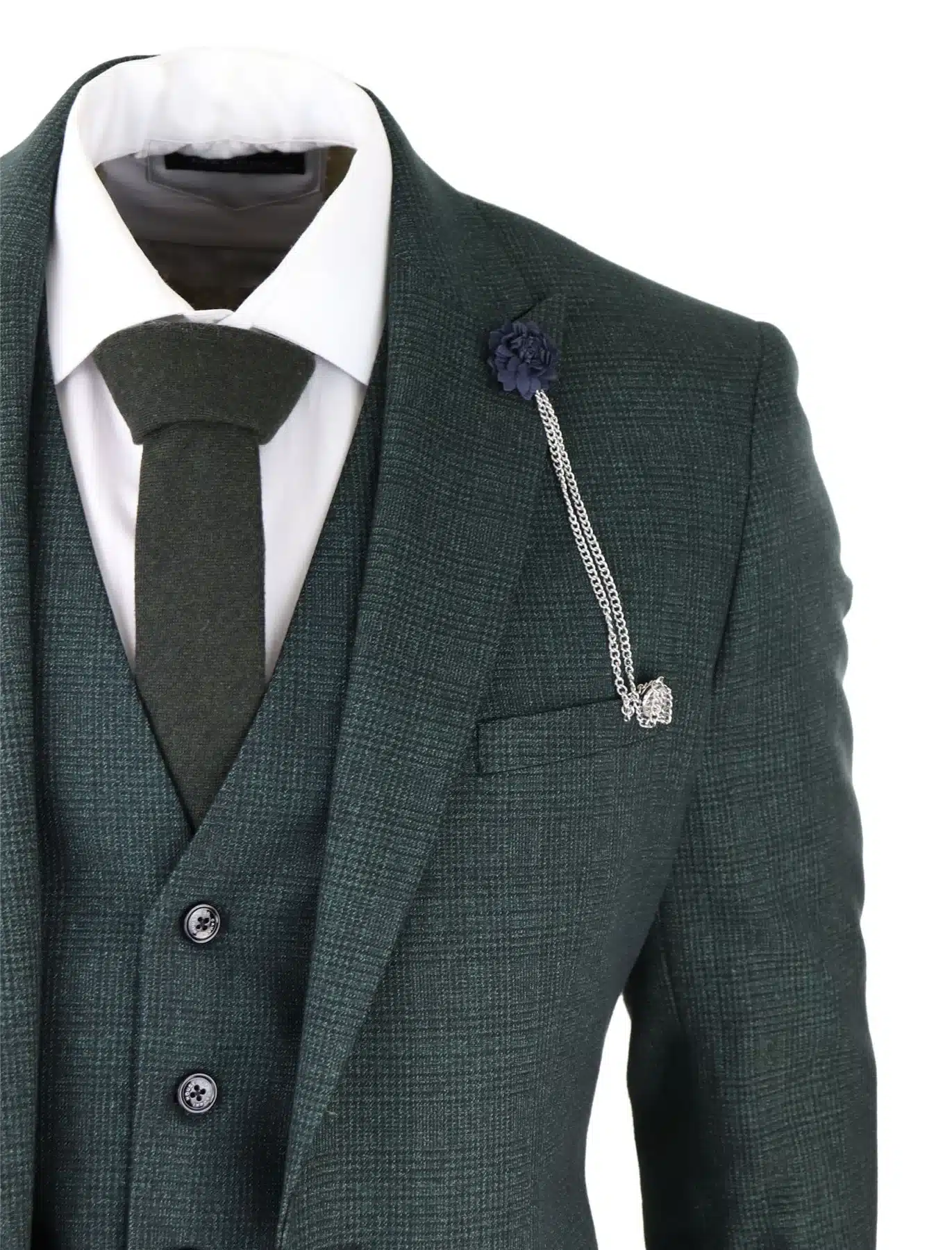 Gray Men's Wool Suit Vintage Herringbone Tweed Check Tuxedo Formal Prom Suit