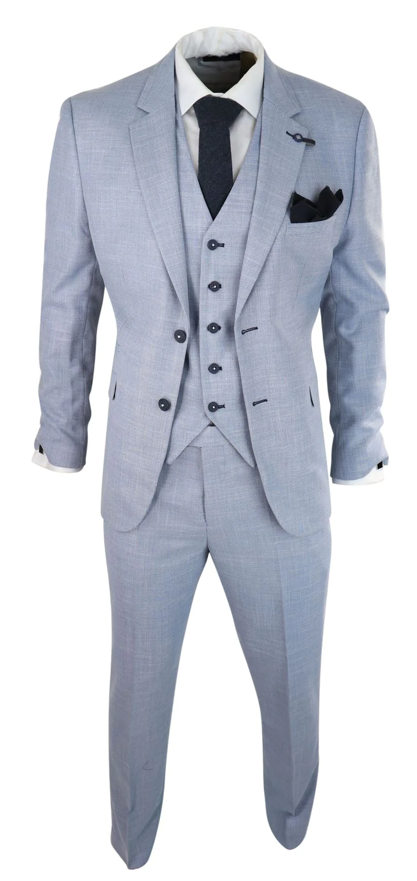 Men's Solid Light Blue Summer Linen Suit Two Piece Slim Fit Suit coat Pant  - Etsy