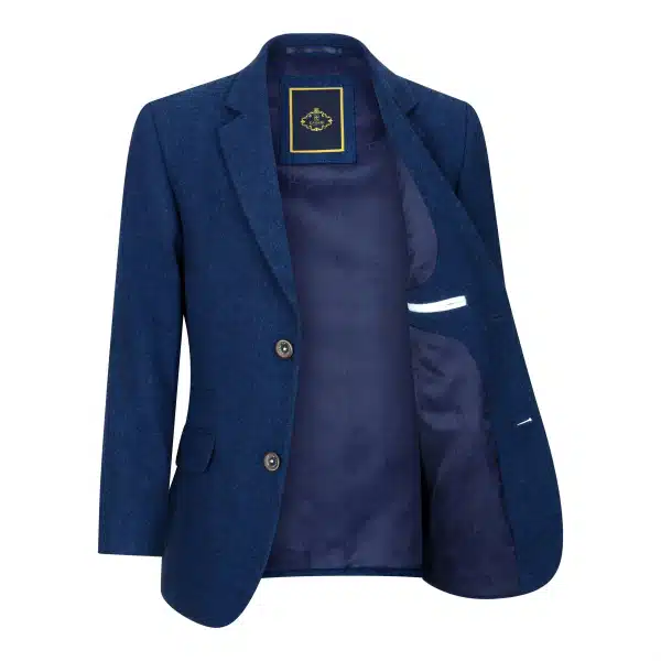 Jungen 3 Stück Wolle Anzug blau Tweed Vintage 1920er Jahre Classic 4 Pocket Waistcoat