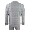Mens Marc Darcy Grey Prince Of Wales Check Suit Ross Office Wedding Slim Fit Classic