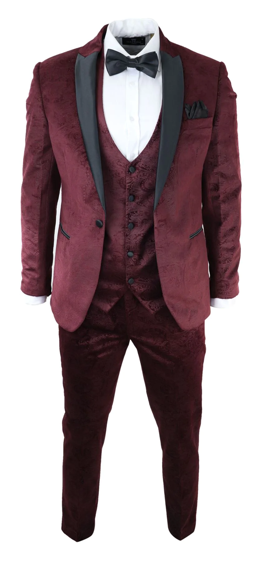 Burgundy Slim Fit 1 Button Shawl Tuxedo Jacket By Couture 1910 – Men's  Clothing & Formalwear