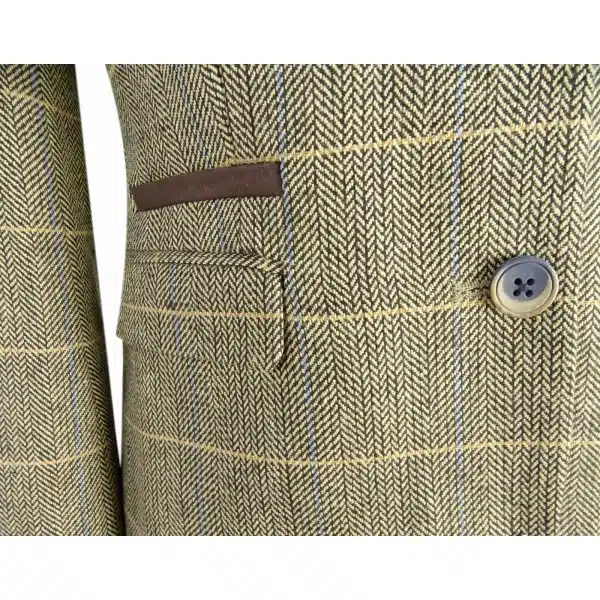 Womens Tan Brown Tweed Blazer