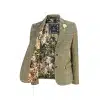 Womens Tan Brown Tweed Blazer