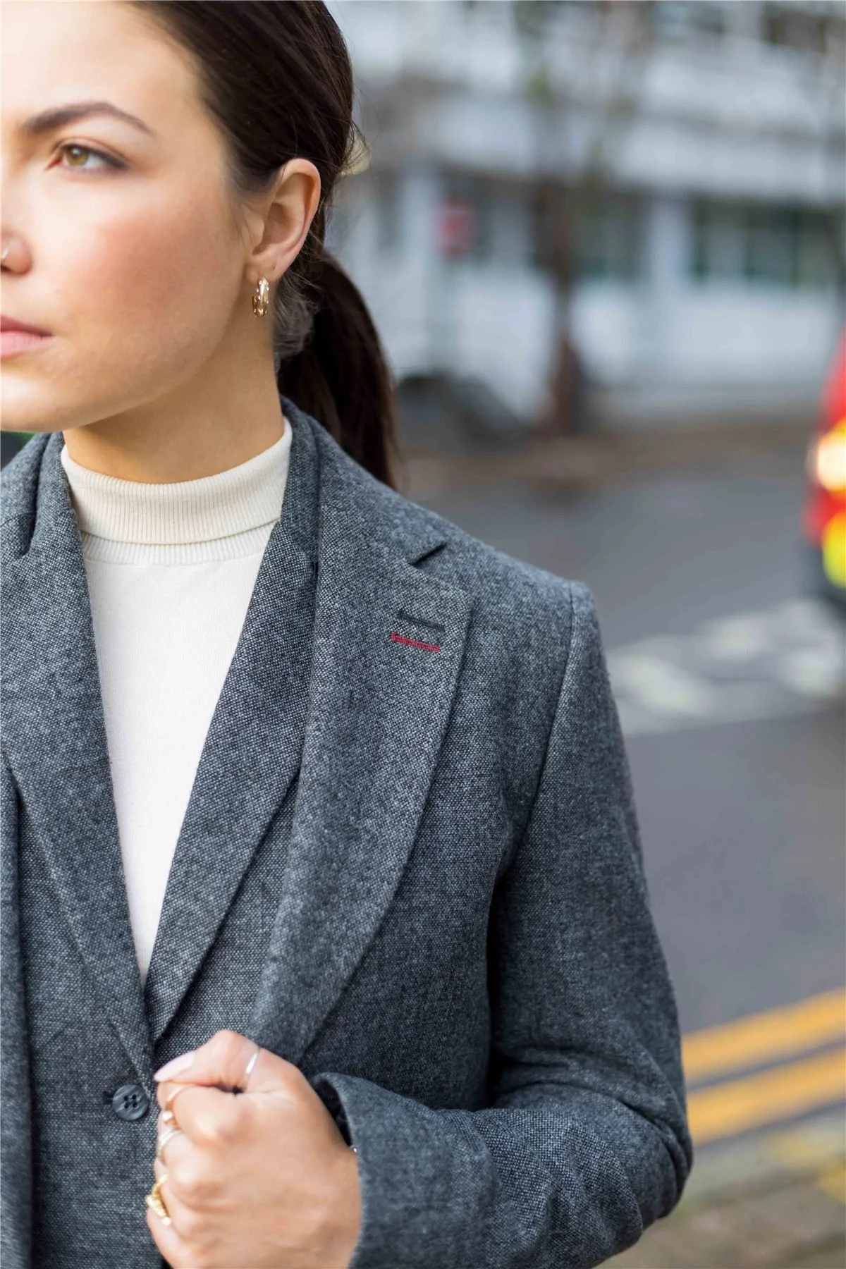Striped wool suit jacket | The Kooples - US
