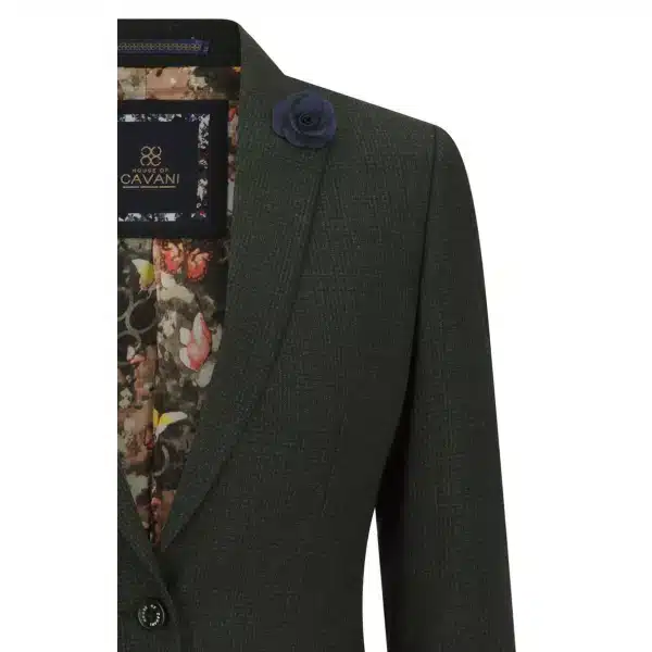 Ladies Tweed Green Check Blazer Wool Classic Hunting Jacket Vintage 1920s Retro