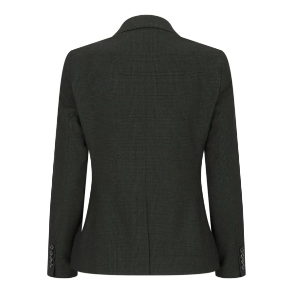 Ladies Tweed Green Check Blazer Wool Classic Hunting Jacket Vintage 1920s Retro
