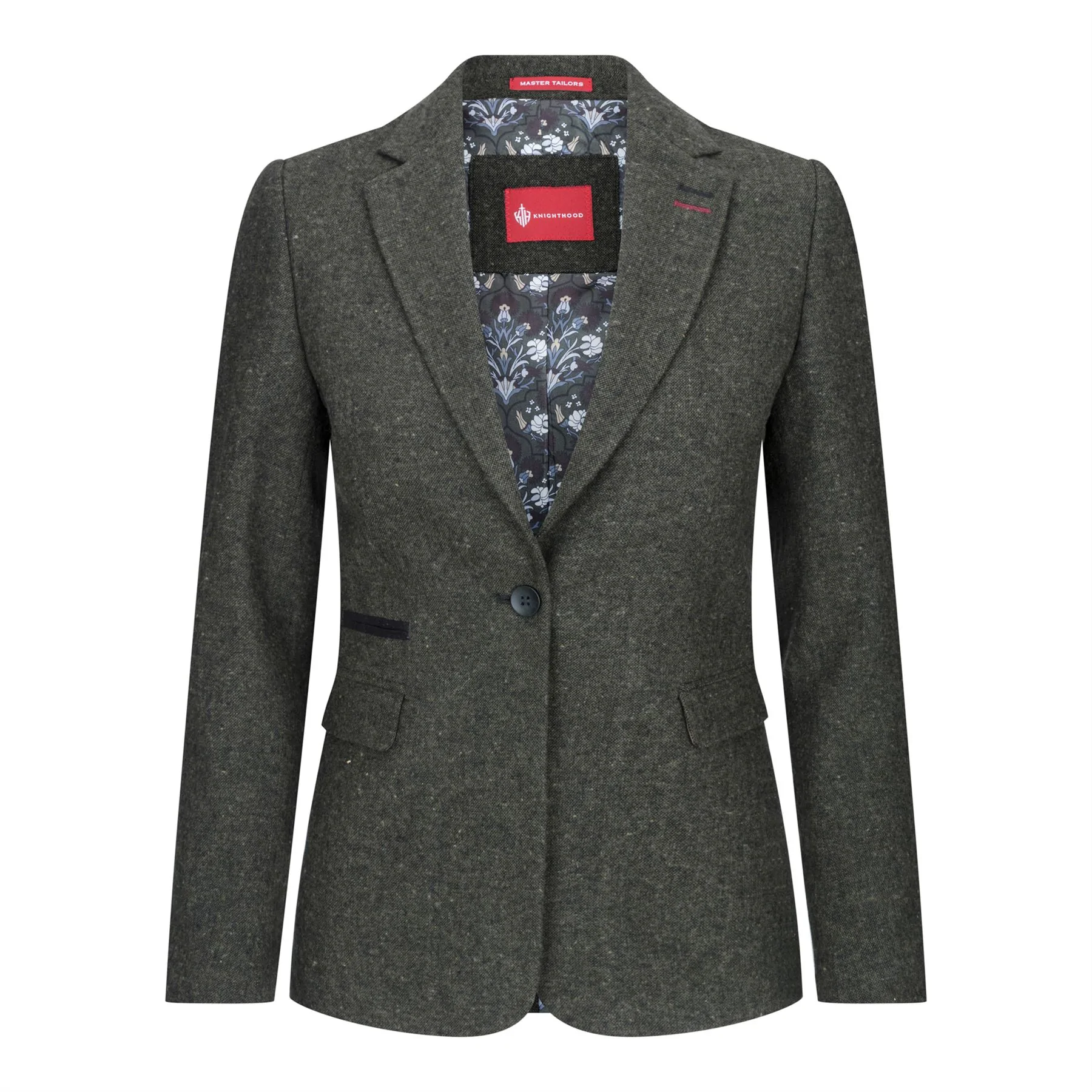 Damen Blazer Anzug Wolle Tweed Ellenbogen Patch 1920s Vintage Klassisch Grün