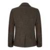 Womens Tweed Herringbone Blazer Brown 1920s Vintage Tailored Classic Smart