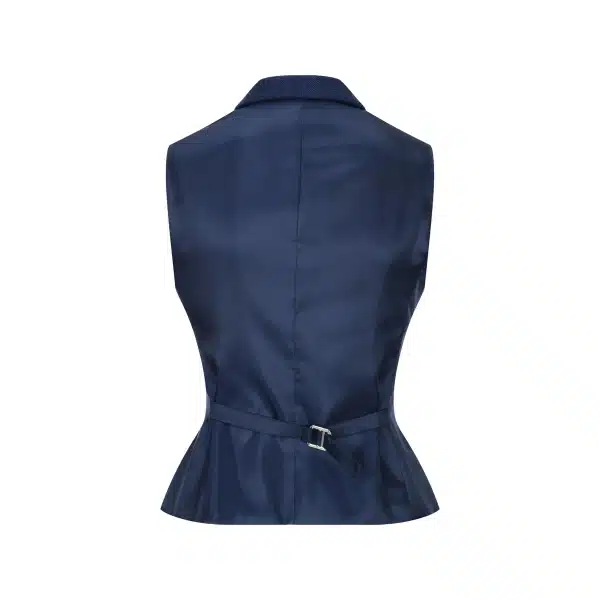Womens Tweed Herringbone waistcoat Navy Blue 1920s Vintage Classic Gatsby Blinders