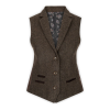 Womens Tweed Herringbone waistcoat Brown 1920s Vintage Tailored Classic Smart