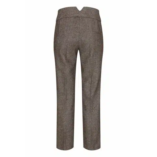 Womens Tweed Trousers 1920s Vintage Blinders Tan Brown Herringbone Tailored Fit