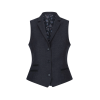 Women Black Waistcoat Tweed Herringbone Wool Classic Smart Casual Vintage 1920s