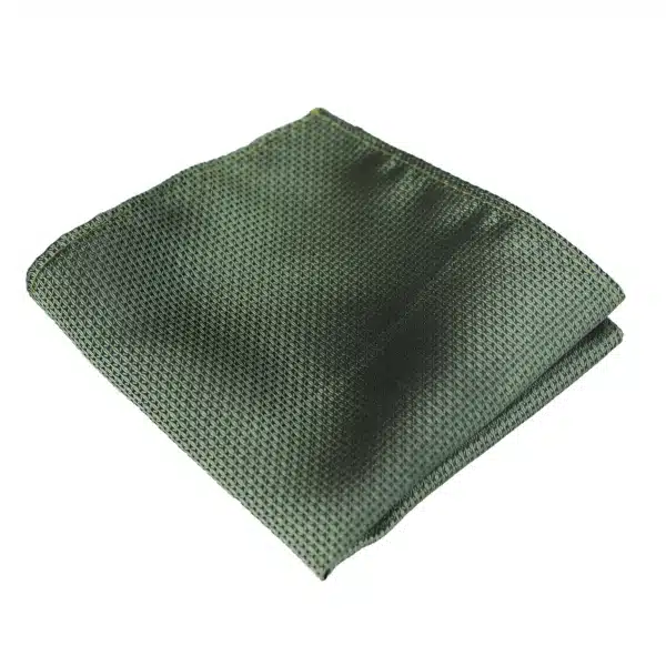 Satin Silk Textured Green Tie Gift Set Pocket Square Cuff Links Tie Matt Satin