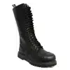 Unisex Real Leather Military Boots Black Ginders King Punk Rock Safety Steel Toe