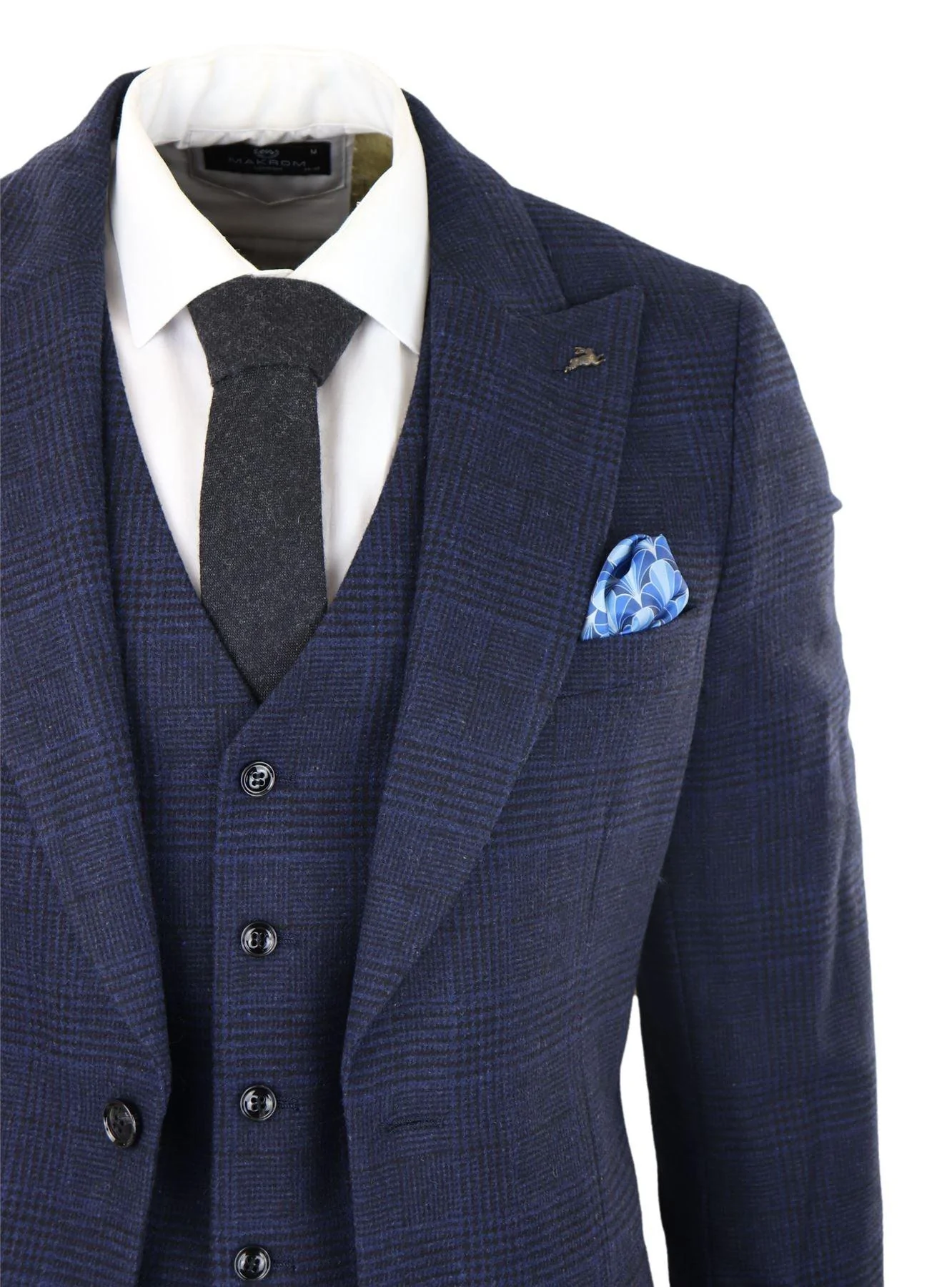 Buy Men Black Check Regular Fit Formal Two Piece Suit Online - 617678 |  Peter England