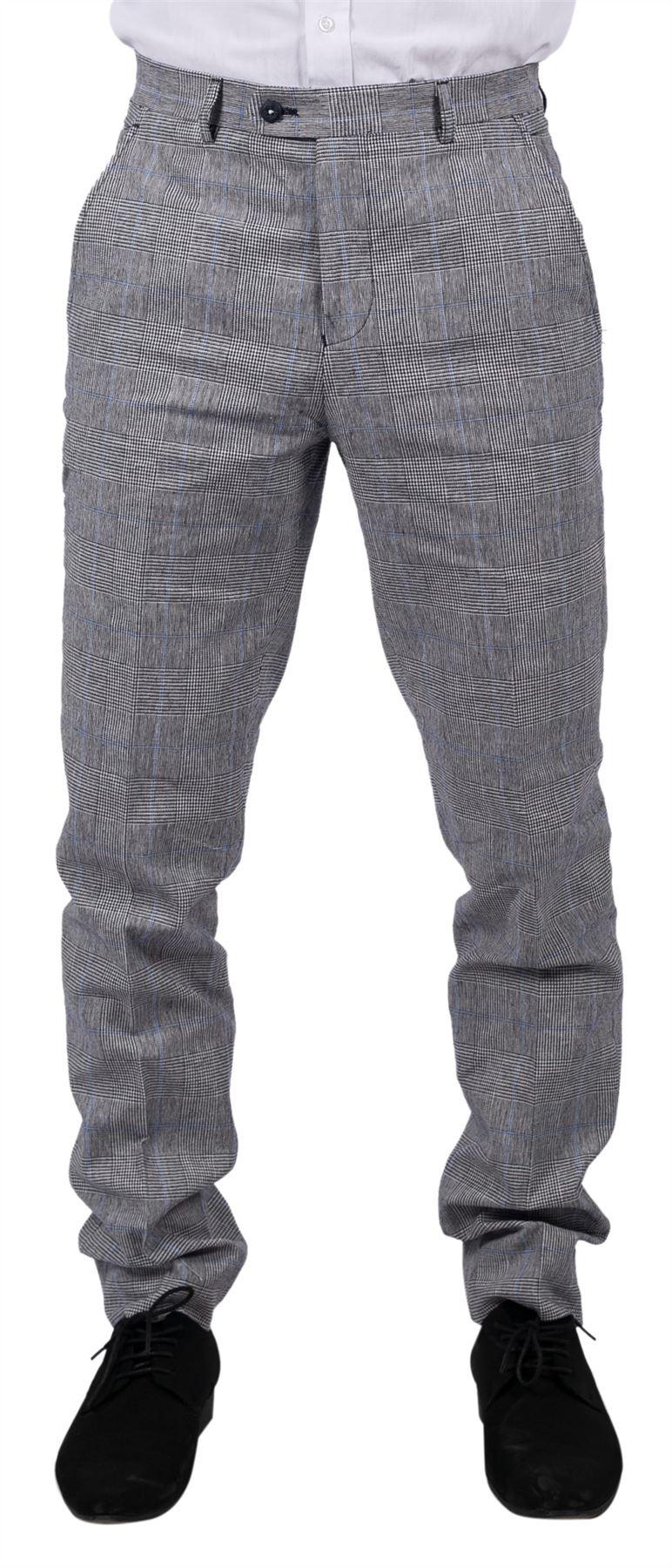 Buy Men Grey Slim Fit Check Casual Trousers Online - 797250 | Allen Solly