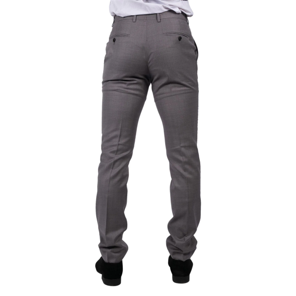 Mens Light Grey Trousers Classic Stitch Wedding Summer Prom Classic Grooms