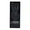 Satin Silk Black Tie Gift Set Pocket Square Cuff Links Tie Shiny Satin