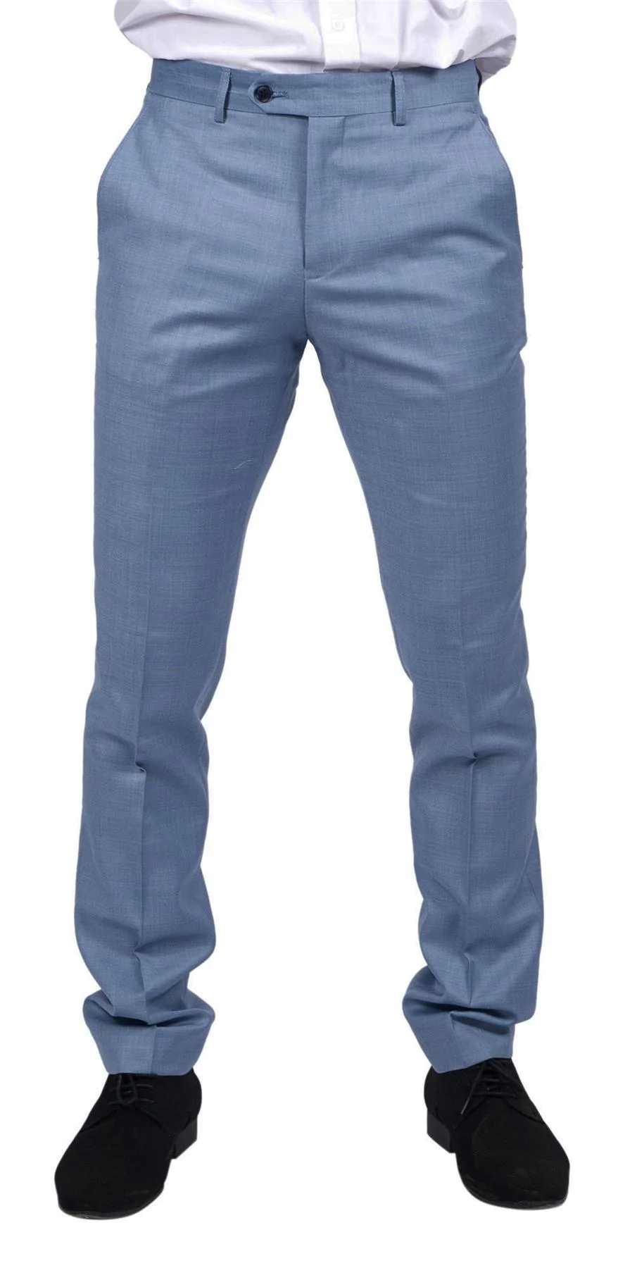 Manfinity Mode Men Slant Pocket Solid Suit Pants | Blue pants outfit,  Pantsuit, Men's suit separates
