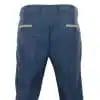 Dion - Men's Blue Herringbone Tweed Check Trousers