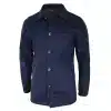 Mens Mid Length Overcoat Jacket Light Weight Smart Casual Navy Mac