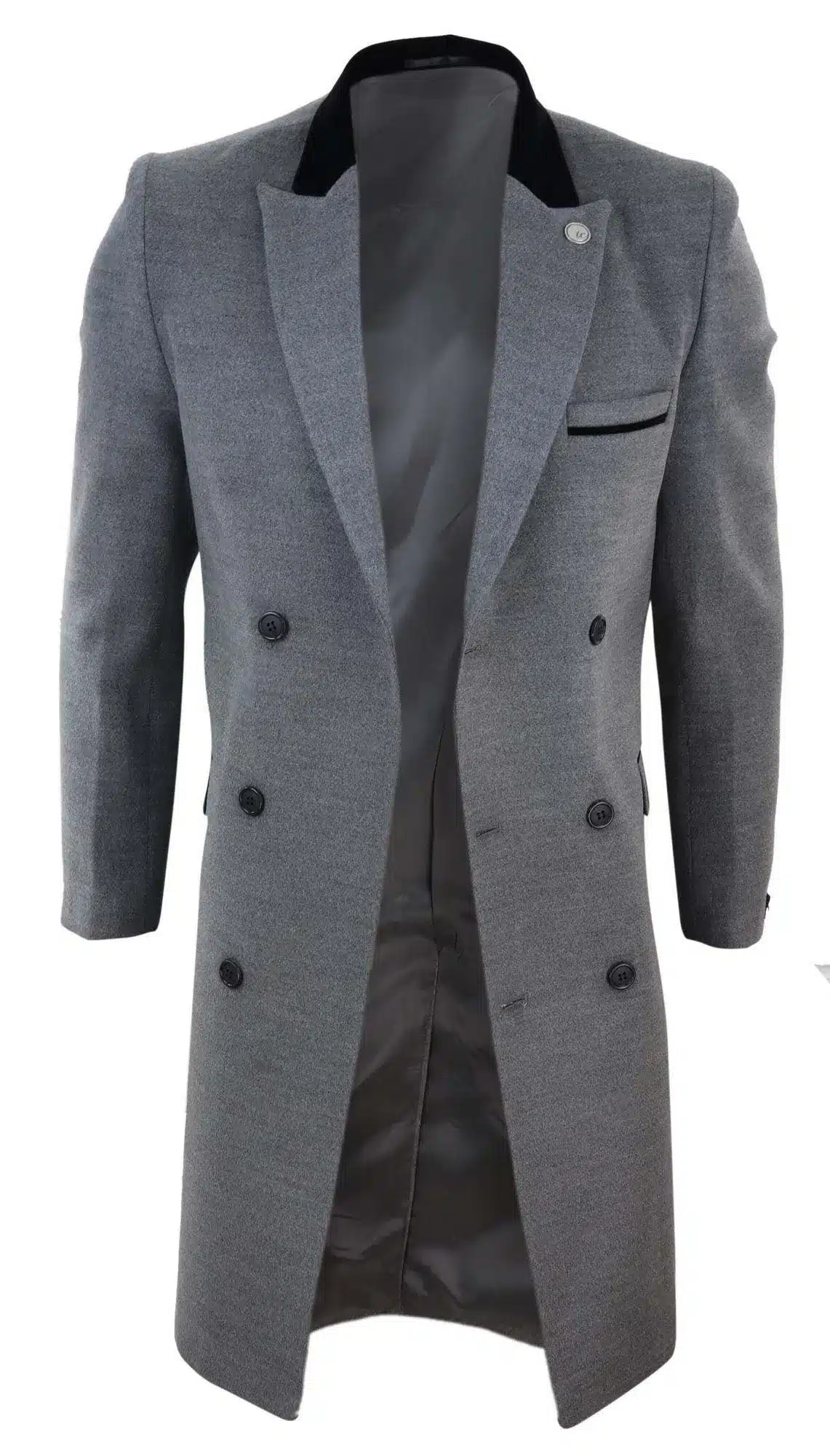 TruClothing.com Men's 3/4 Long Double Breasted Overcoat