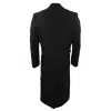 Compare Color Mens Full Lenth Overcoat Mac Jacket Wool Feel Black 1920s Blinders