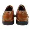 Mens Oxford Brogue Shoes Laced Leather Goodyear Welted Tan Brown Burgundy