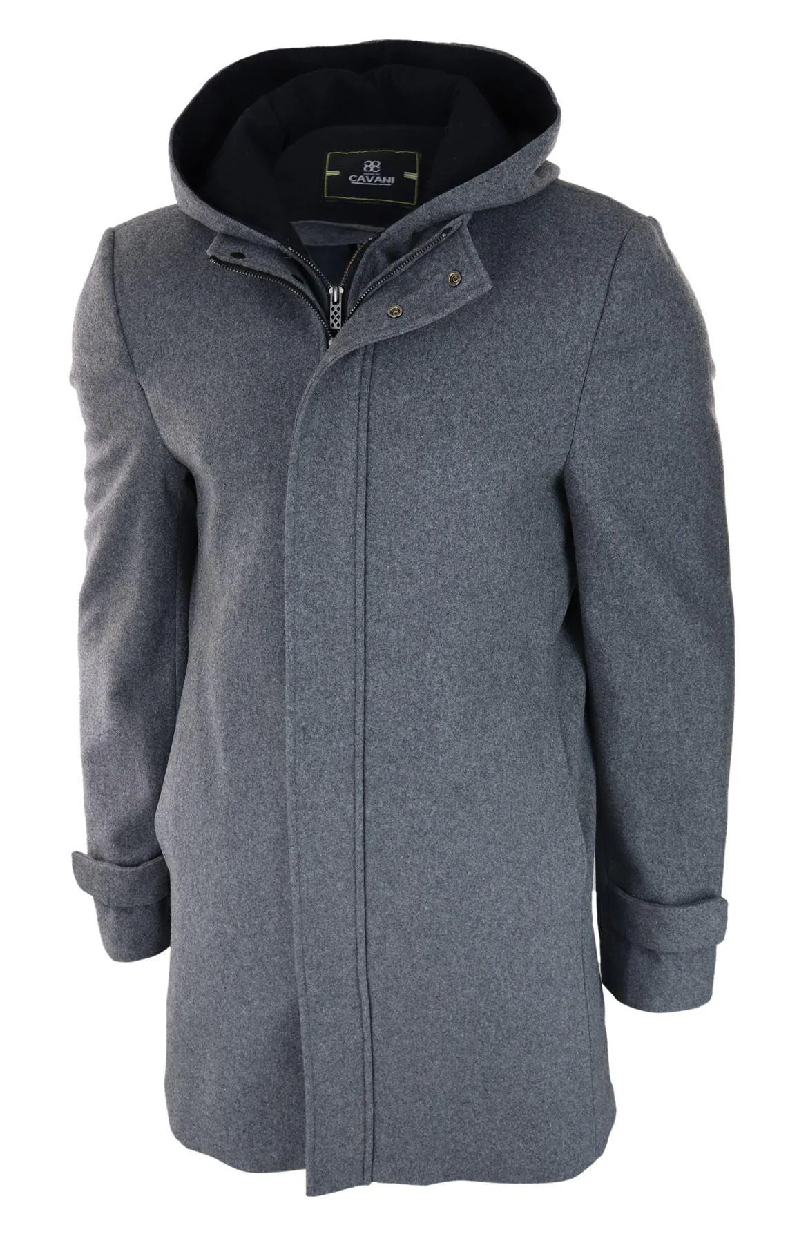 Mens 3/4 Long Overcoat Grey Jacket Coat Removable Hood Smart Casual Winter  Warm Wool: Buy Online - Happy Gentleman United States