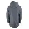 Mens 3/4 Long Overcoat Grey Jacket Coat Removable Hood Smart Casual Winter Warm Wool