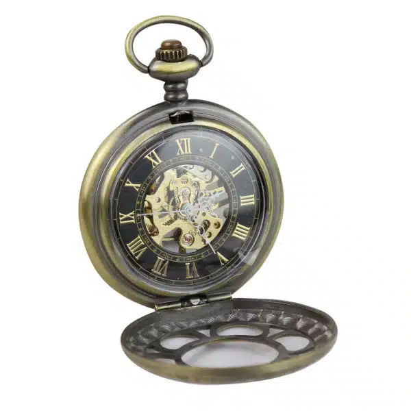 Gold Color Vintage Mechanical Pocket Watch