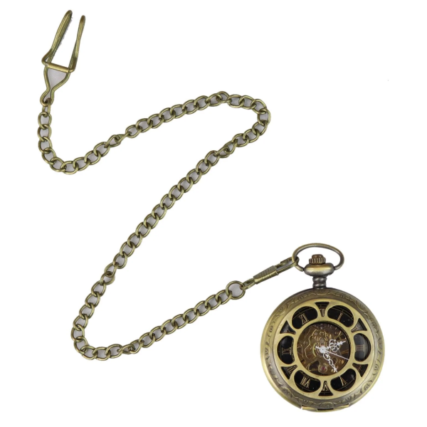 Gold Color Vintage Mechanical Pocket Watch