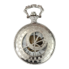 Automatic Mechanical Vintage Pocket Watch Silver Color