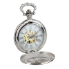 Automatic Mechanical Vintage Pocket Watch Silver Color