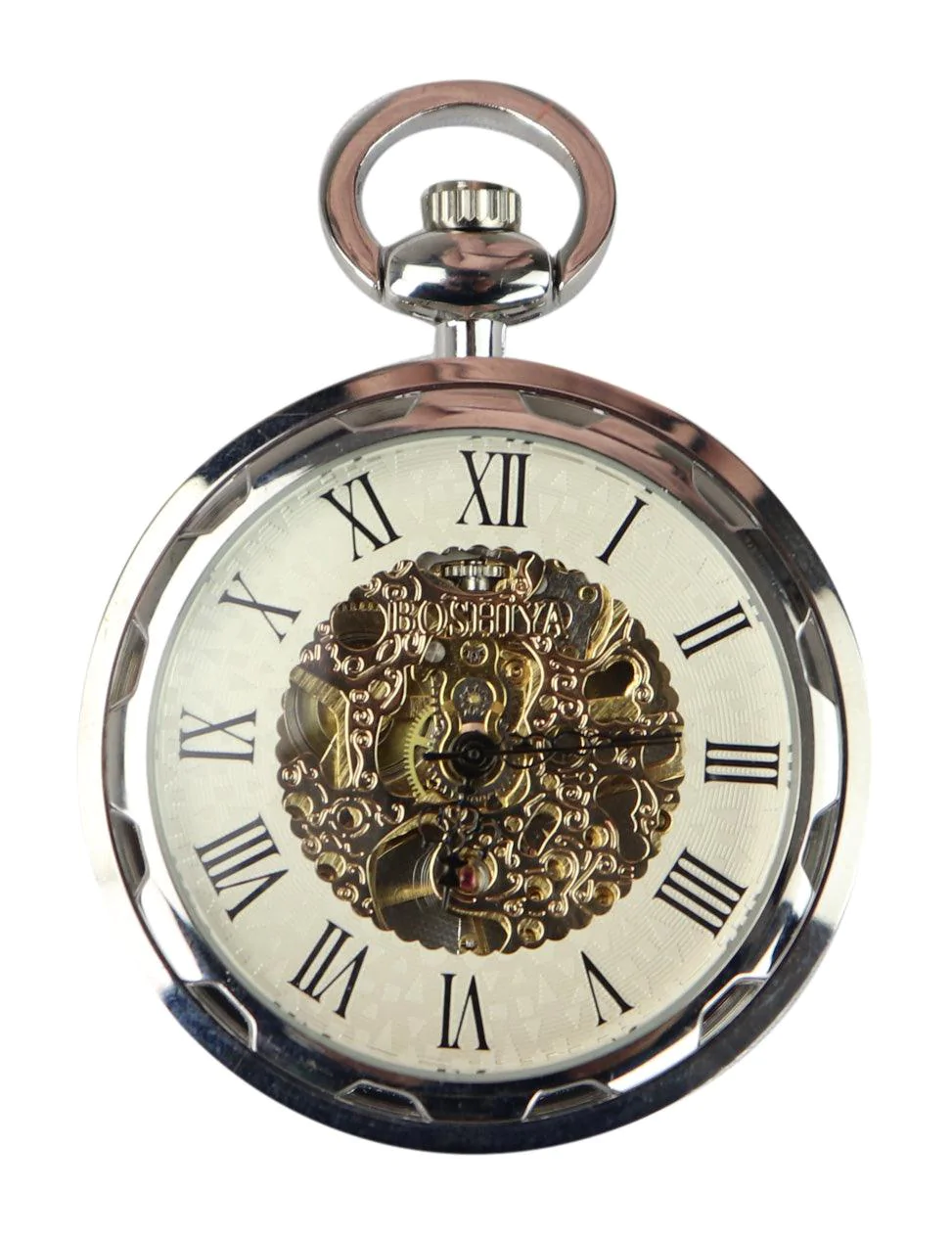 Automatic Mechanical Vintage Pocket Silver Watch