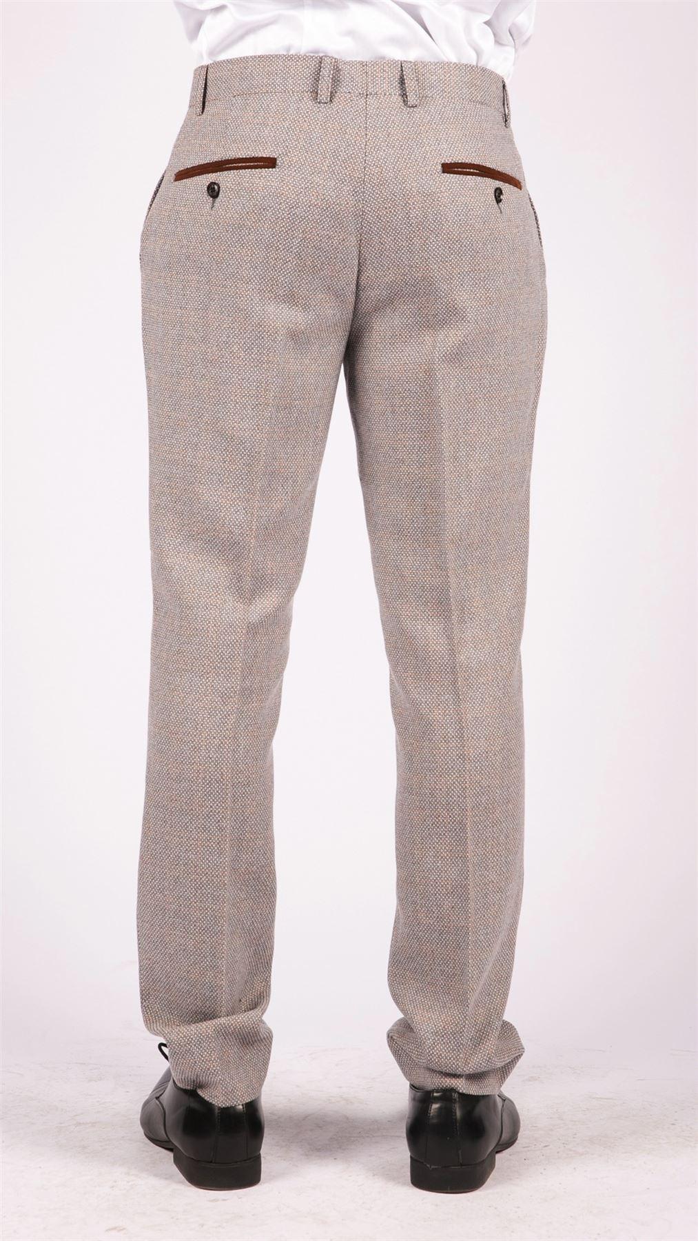 Scott & Taylor | Grey Check Regular Fit Trousers | Suit Direct