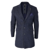 Cavani Mens Classic 3/4 Length BlueOvercoat
