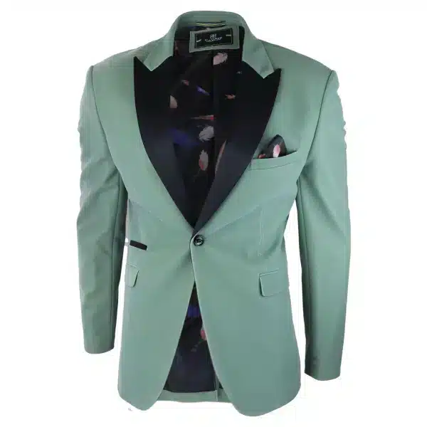 Mens Velvet Blazer Tuxedo Jacket Black Satin Lapel Pastel Blue Pink Green