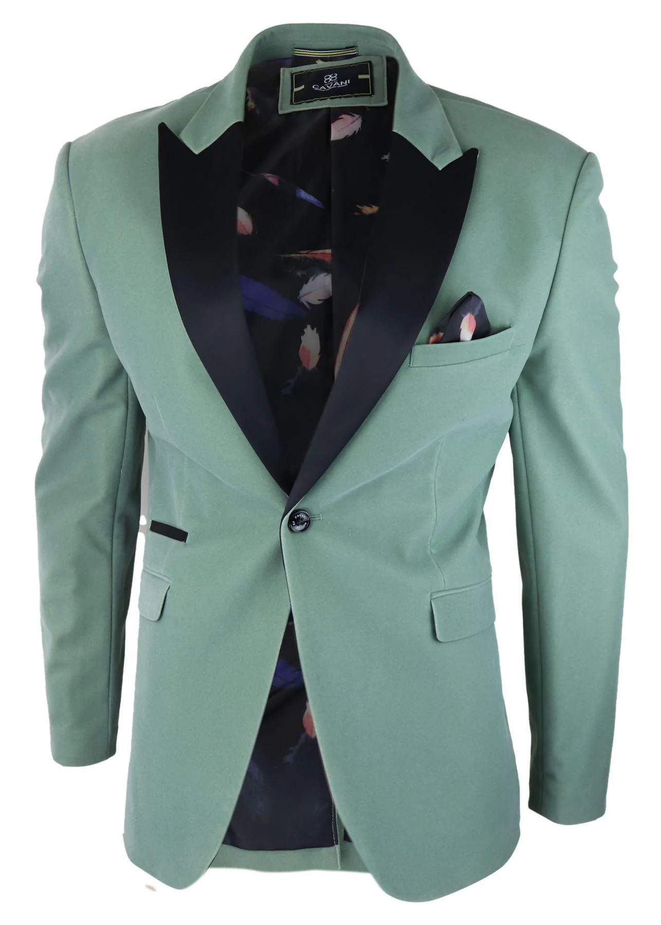 Blue and Green Tuxedo Jacket