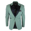 Mens Velvet Blazer Tuxedo Jacket Black Satin Lapel Pastel Blue Pink Green