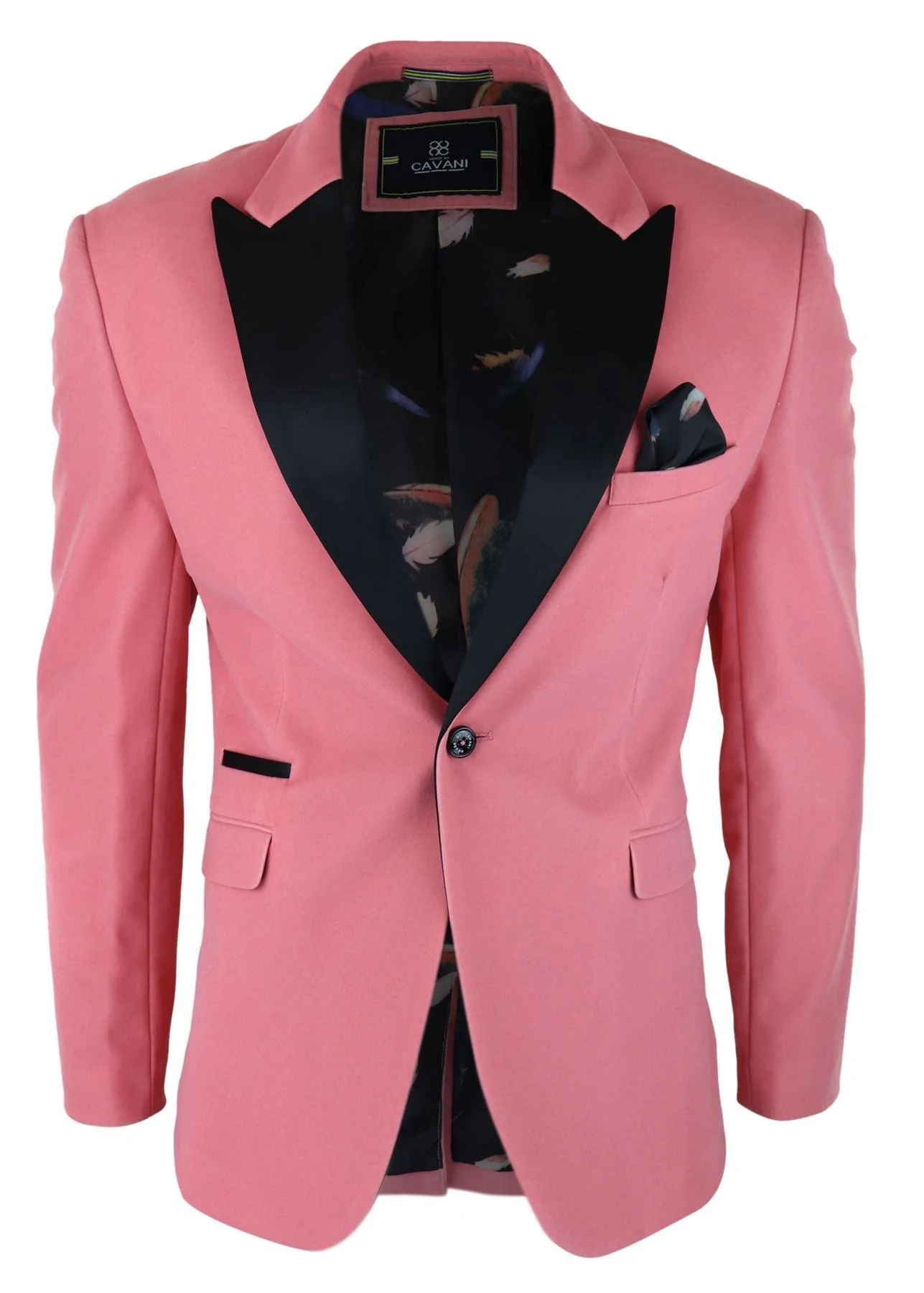 black and pink suit men