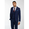 Mens Wool 3 Piece Blue Suit Double Breasted Waistcoat Wedding Party Vintage 1920s